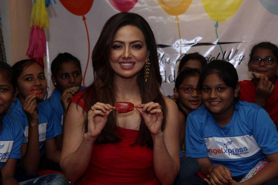 Sana Khan Stills At Angel Xpress foundation Inauguration