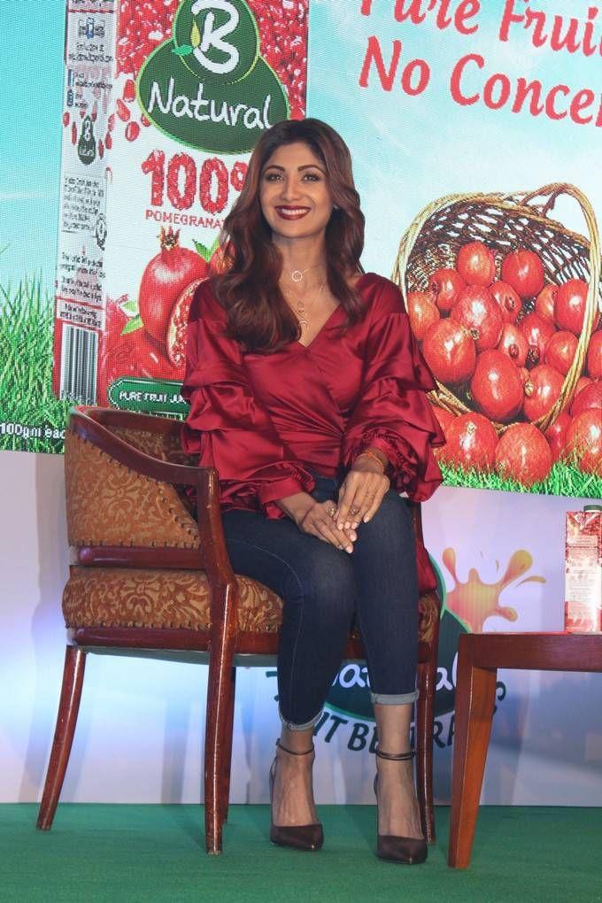 Shilpa Shetty Stills At B Natural Fruits Beverages Launch
