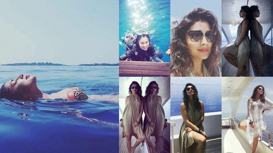 Shriya Saran Vacation at Maldives Unseen Photos