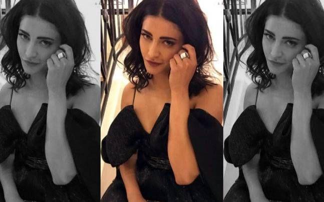 Shruti Haasan dazzles in black on the red carpet Photos