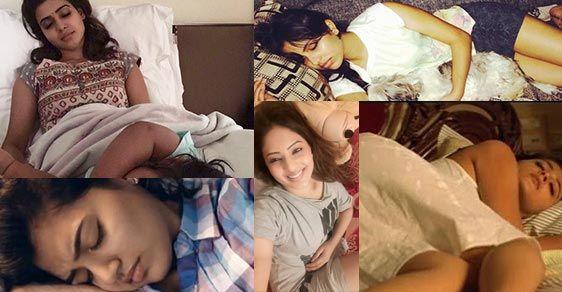 Sleeping Beauty's Of South Indian Actresses Caught Photos