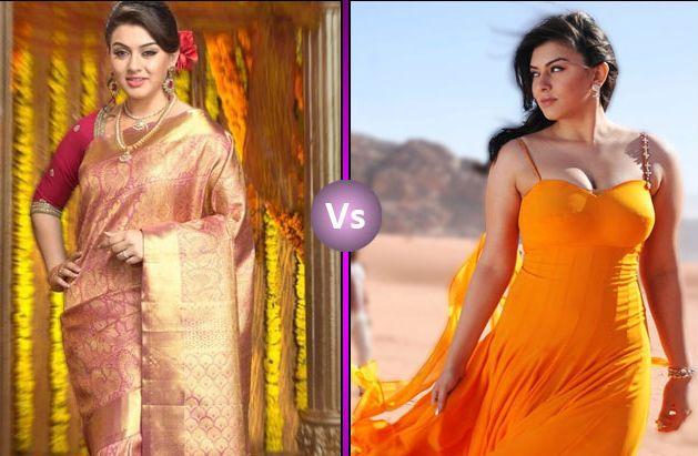 South Indian Actress In Traditional Dress V/s Western Dress Photos