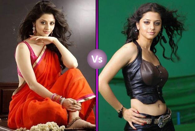 South Indian Actress In Traditional Dress V/s Western Dress Photos