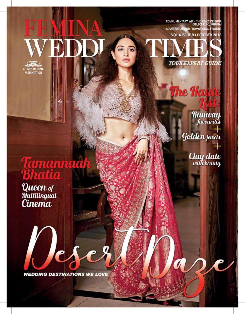 Tamannaah Bhatia Poses for Femina Wedding Times Photos
