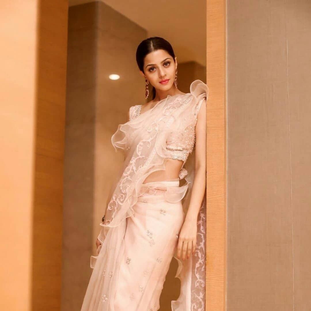 Vedika in Frill Saree Photoshoot