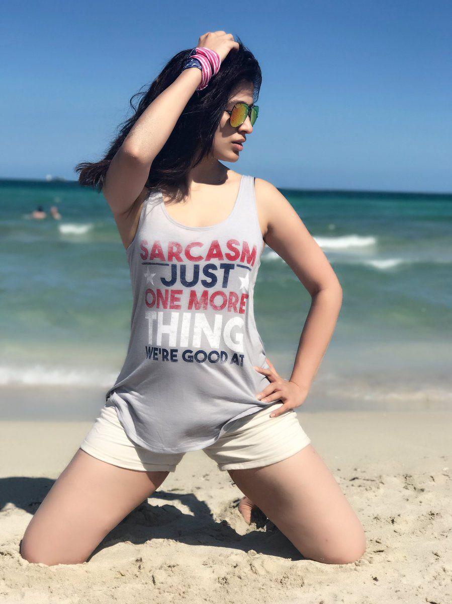 Actress Lakshmi Rai enjoying the holiday vacation in Beach Photos