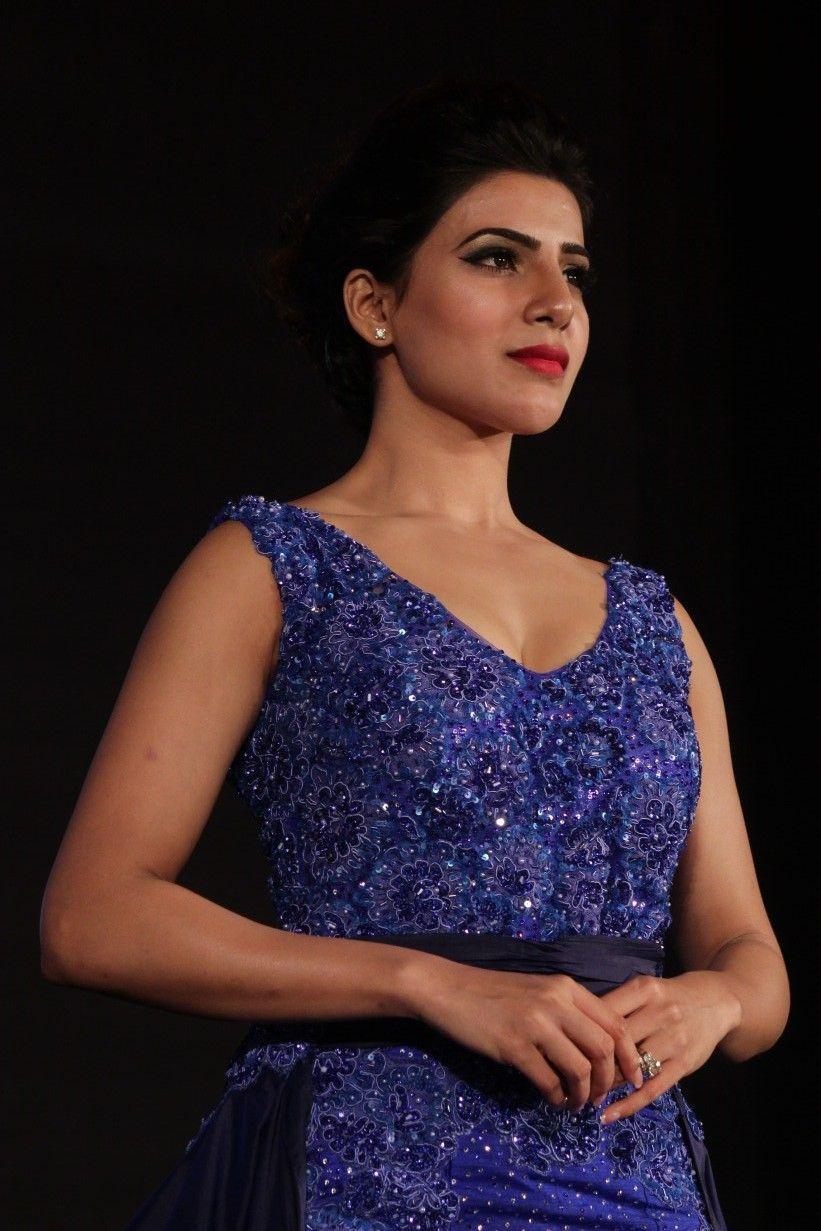 Actress Samantha Latest Blue Dress Photos