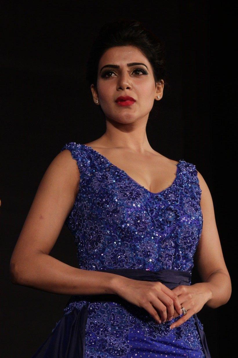 Actress Samantha Latest Blue Dress Photos