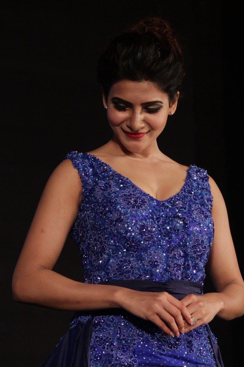 Actress Samantha Latest Blue Dress Photos