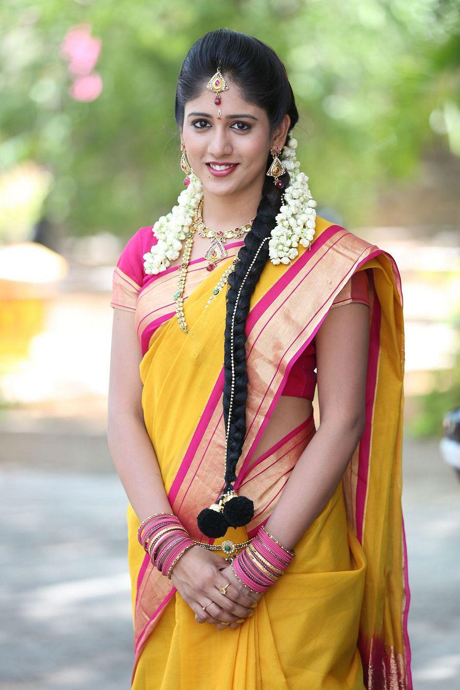Chandhini Chowdary Cute Saree Pics