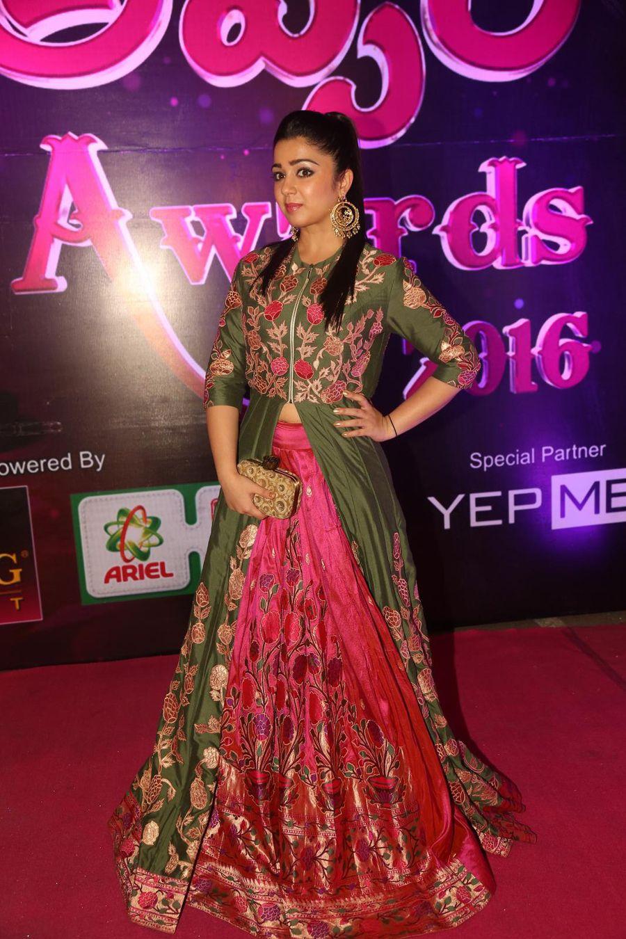 Charmi in Neeta Lulla Lehenga at Apsara Awards 2016 Pics