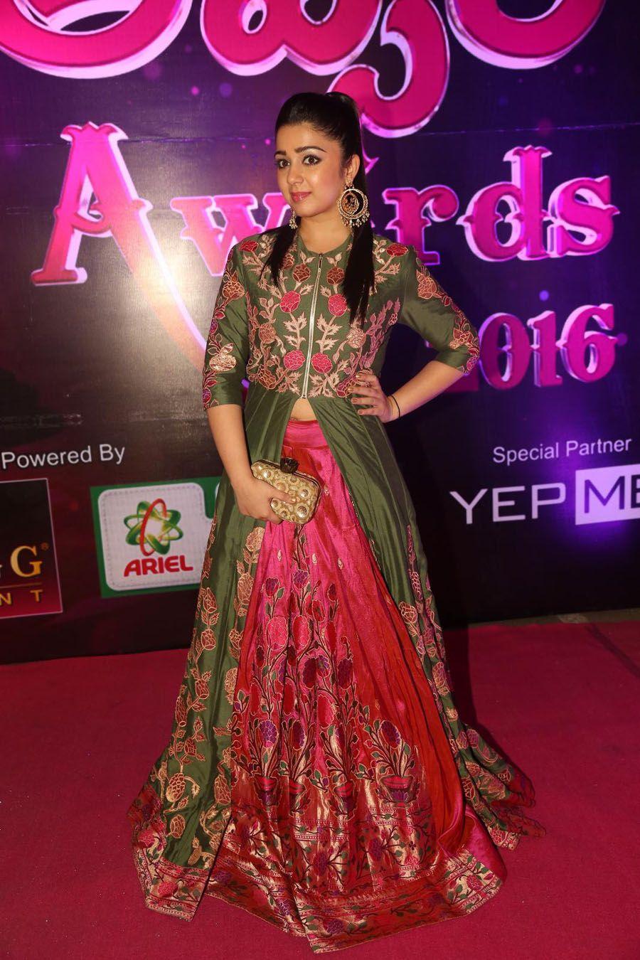 Charmi in Neeta Lulla Lehenga at Apsara Awards 2016 Pics