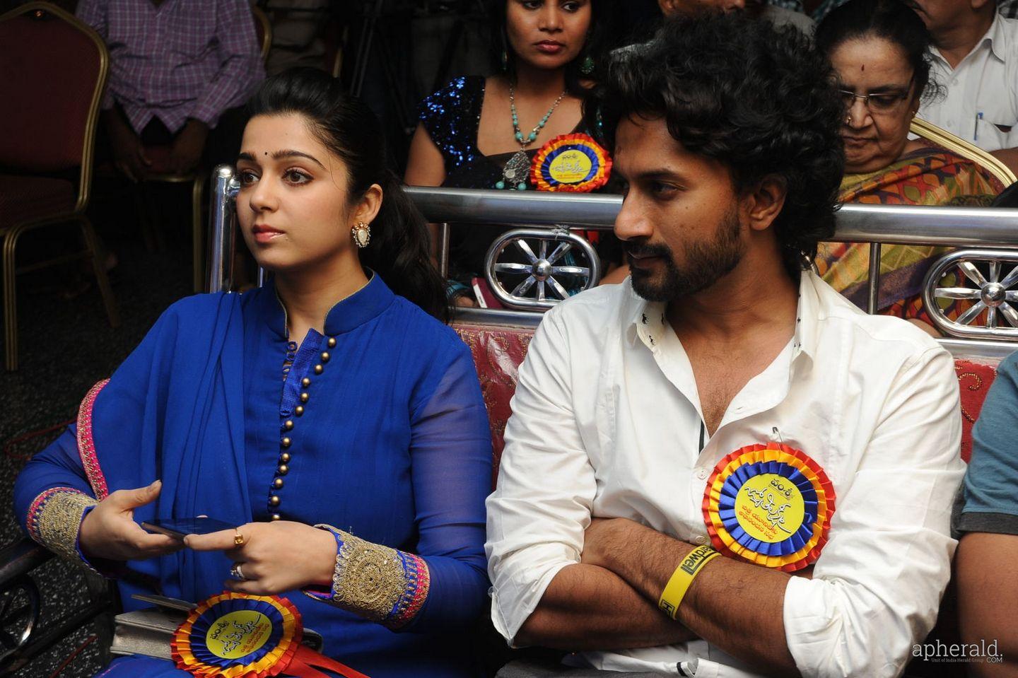 charmy kaur stills At Jyothi Lakshmi Abhinandhana Sabha