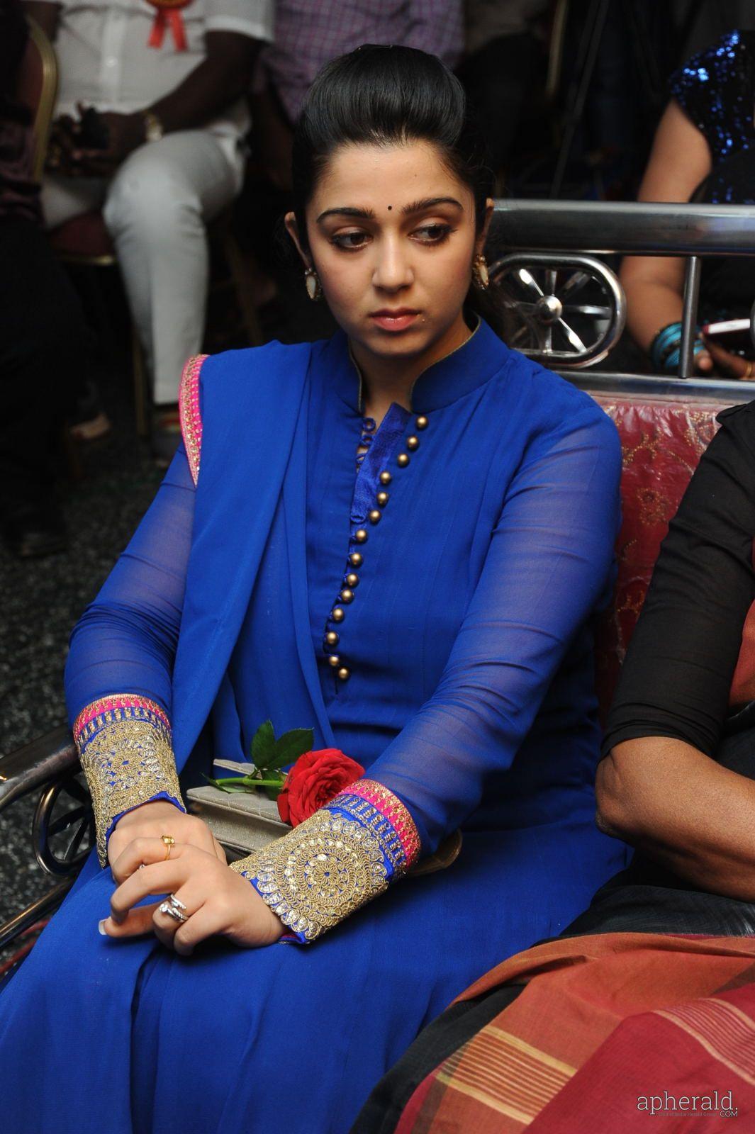 charmy kaur stills At Jyothi Lakshmi Abhinandhana Sabha