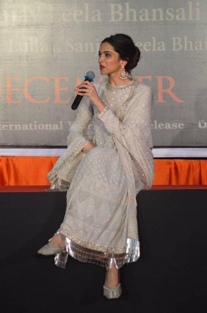 Deepika Padukone Stills At Bajirao Mastani Movie Poster Launch