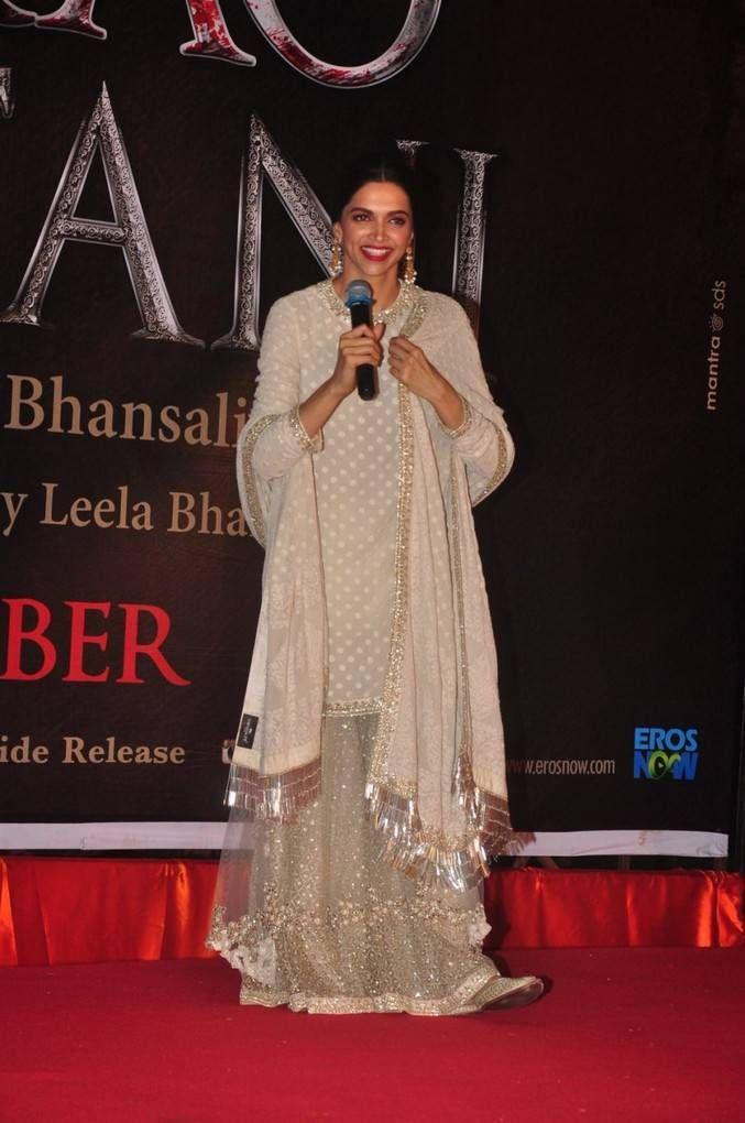 Deepika Padukone Stills At Bajirao Mastani Movie Poster Launch