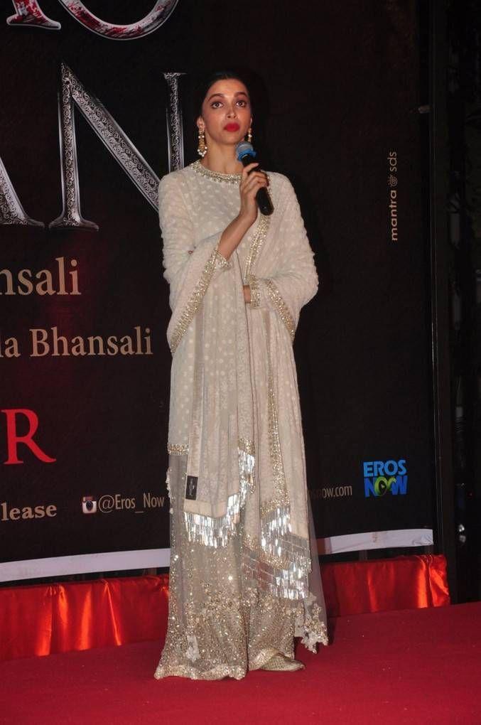Deepika Padukone Stills At Bajirao Mastani Movie Poster Launch