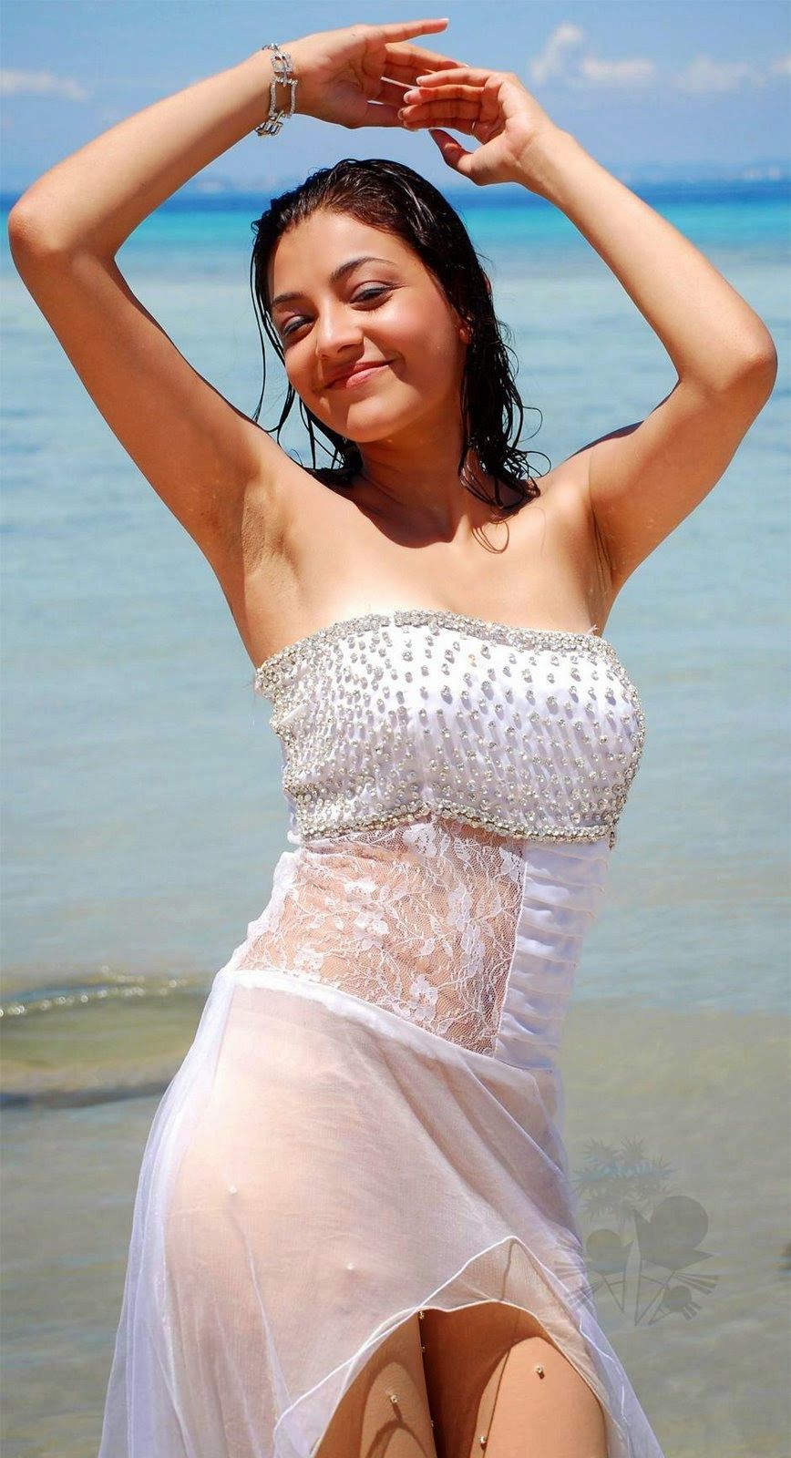 Kajal Agarwal Sizzling Hot Beach Pictures