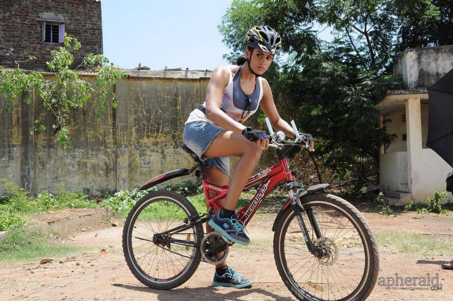 Karthika Nair Cycle Ride Stills