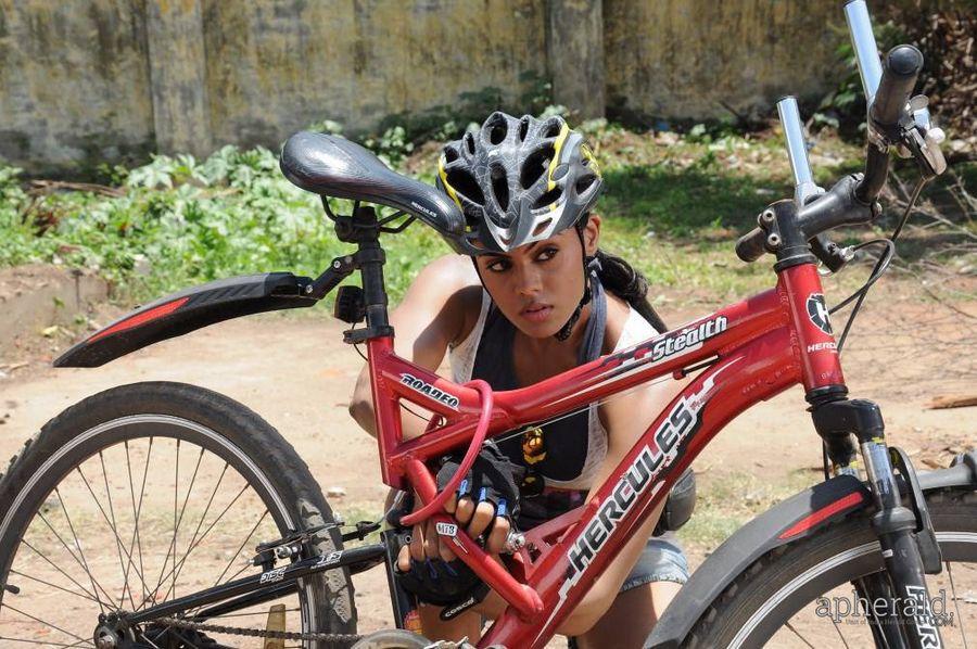 Karthika Nair Cycle Ride Stills