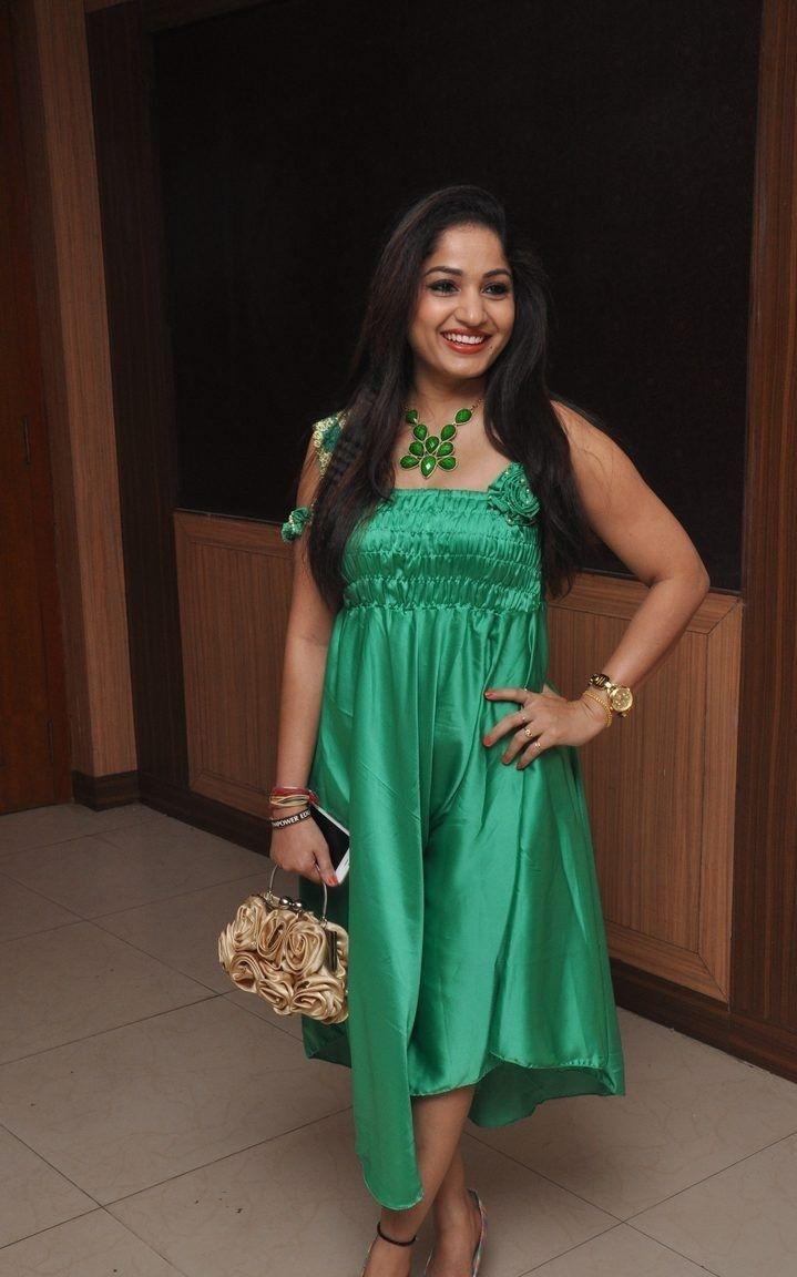 Madhavi Latha new Green Dress photos