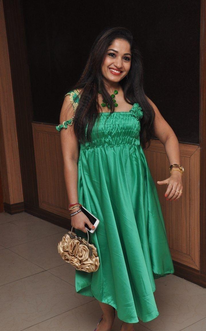 Madhavi Latha new Green Dress photos