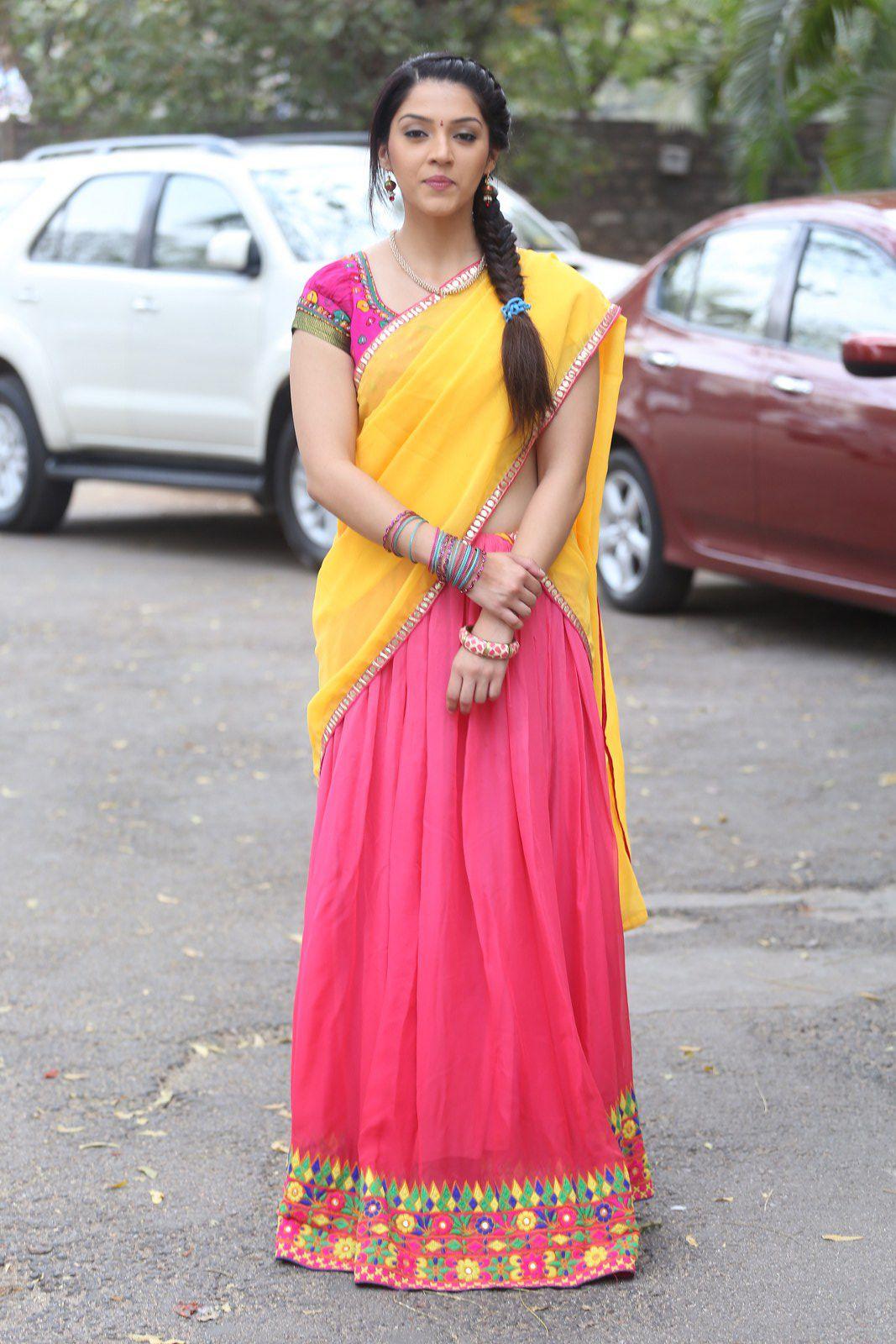 Mehrene Kaur Half Saree Stills