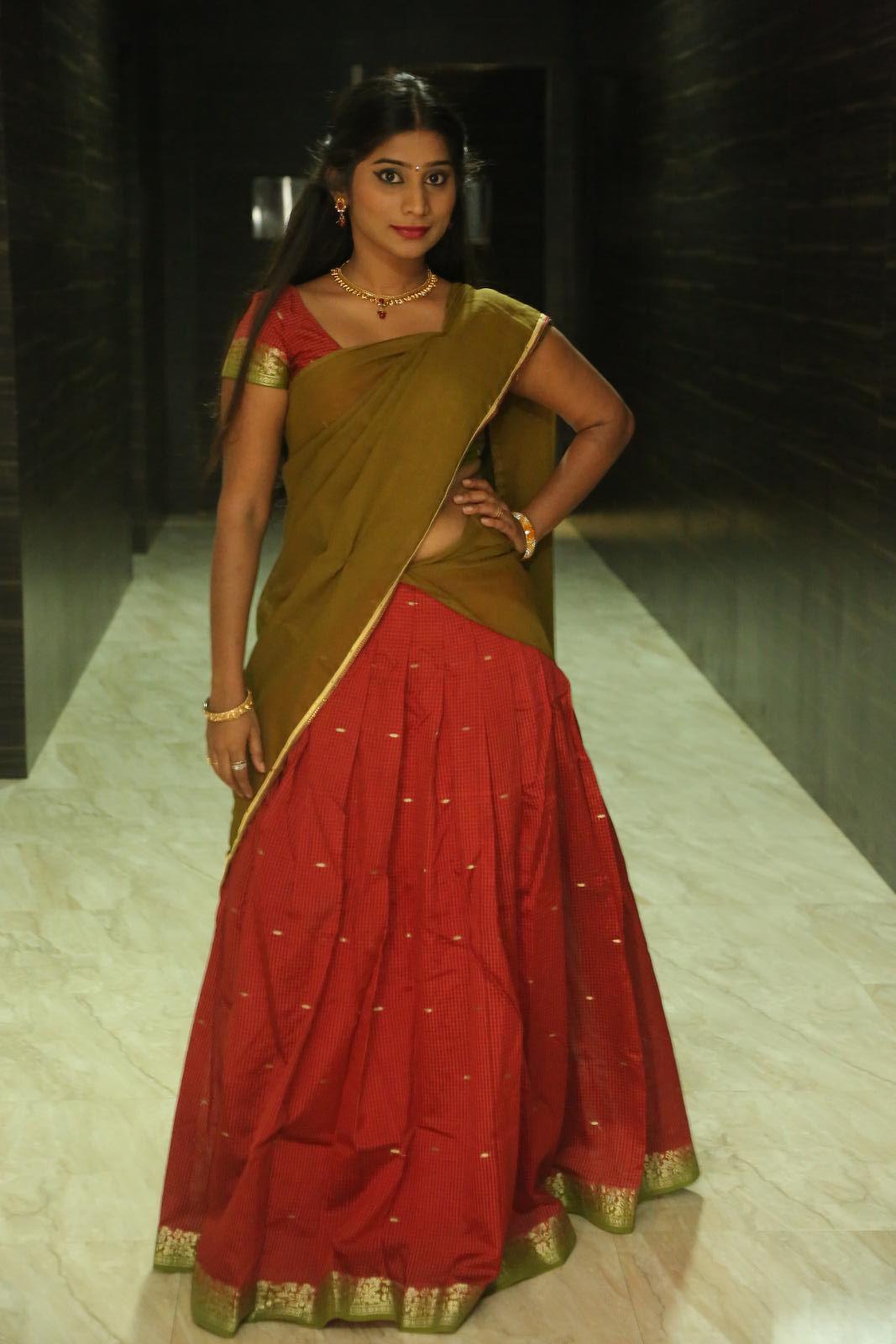 Midhuna Half Saree Pics