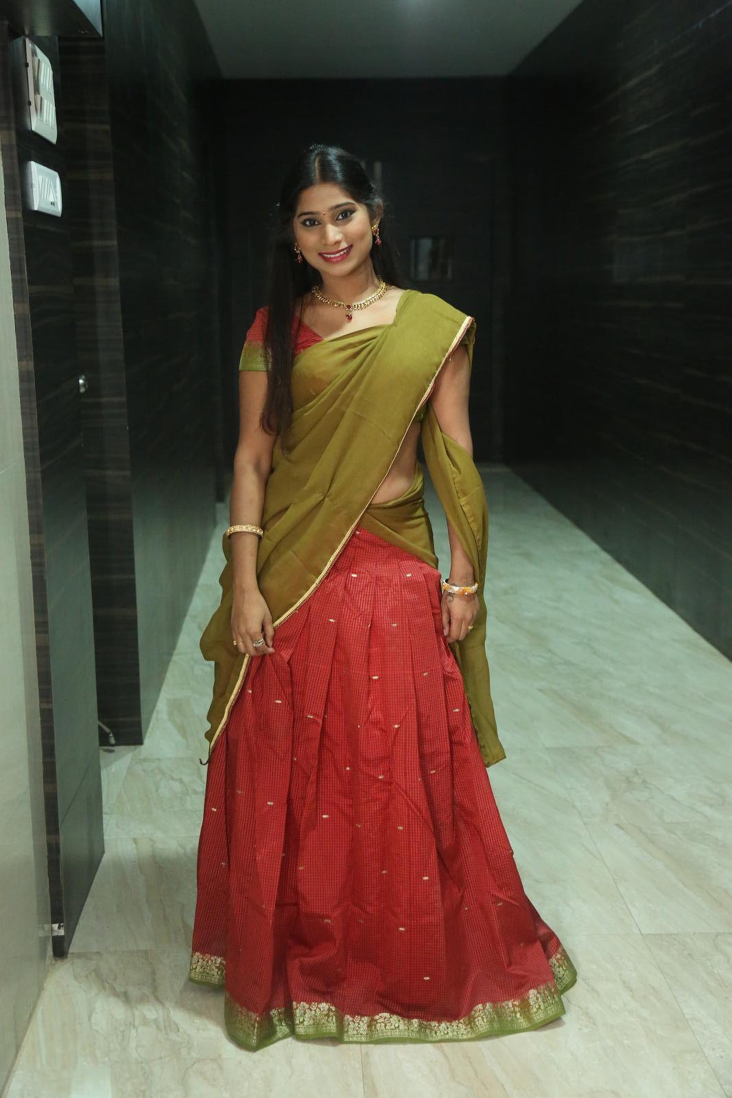 Midhuna Half Saree Pics