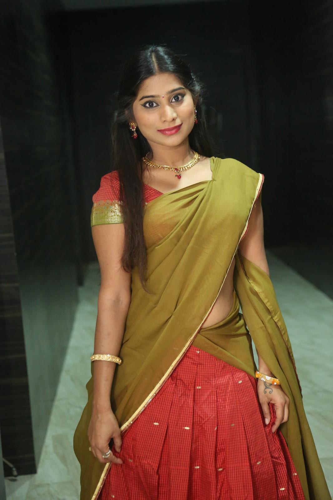 Midhuna Half Saree Pics