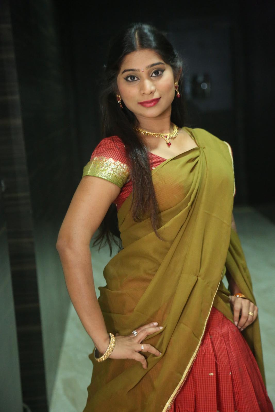 Midhuna Half Saree Pics