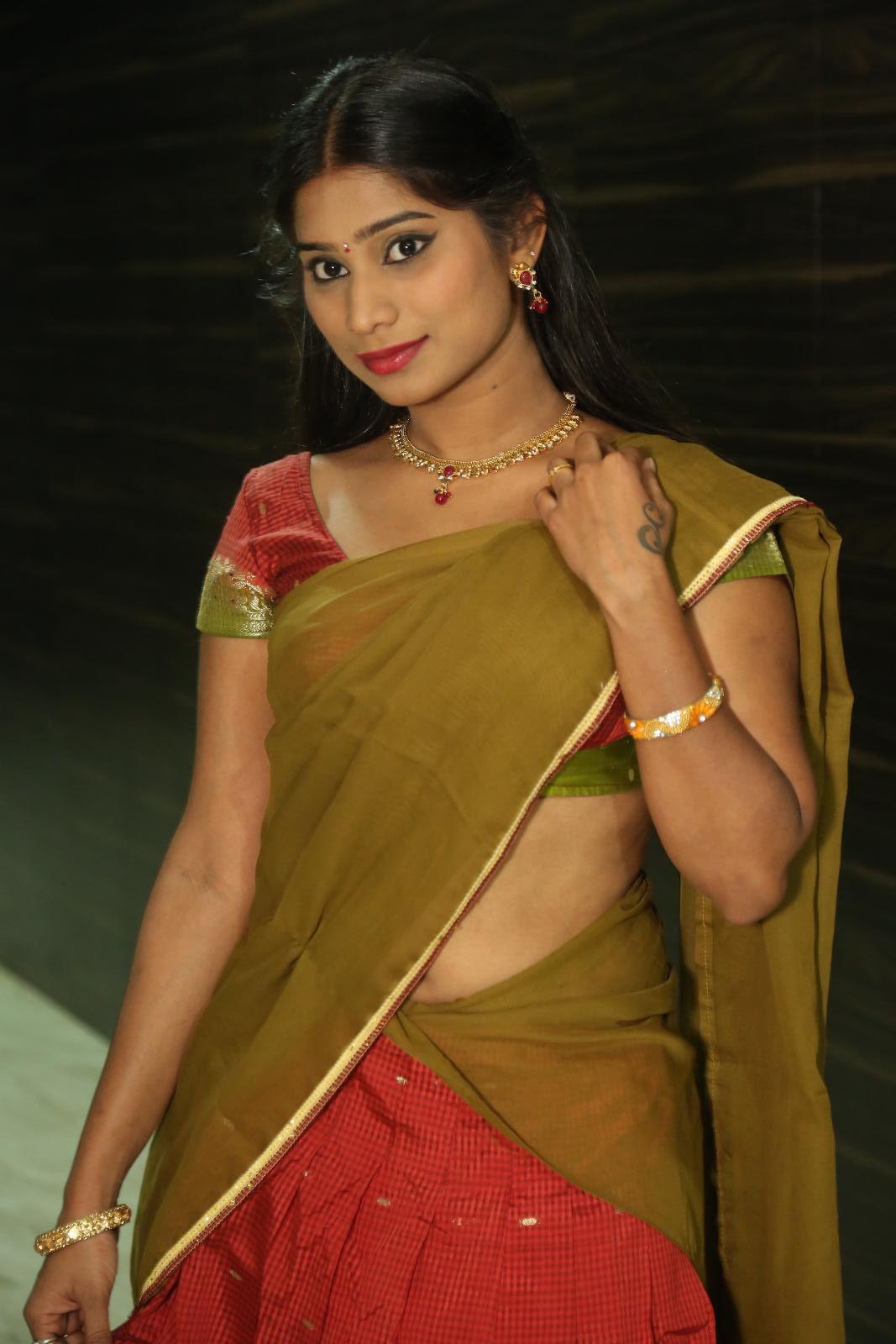 Midhuna Half Saree Pics