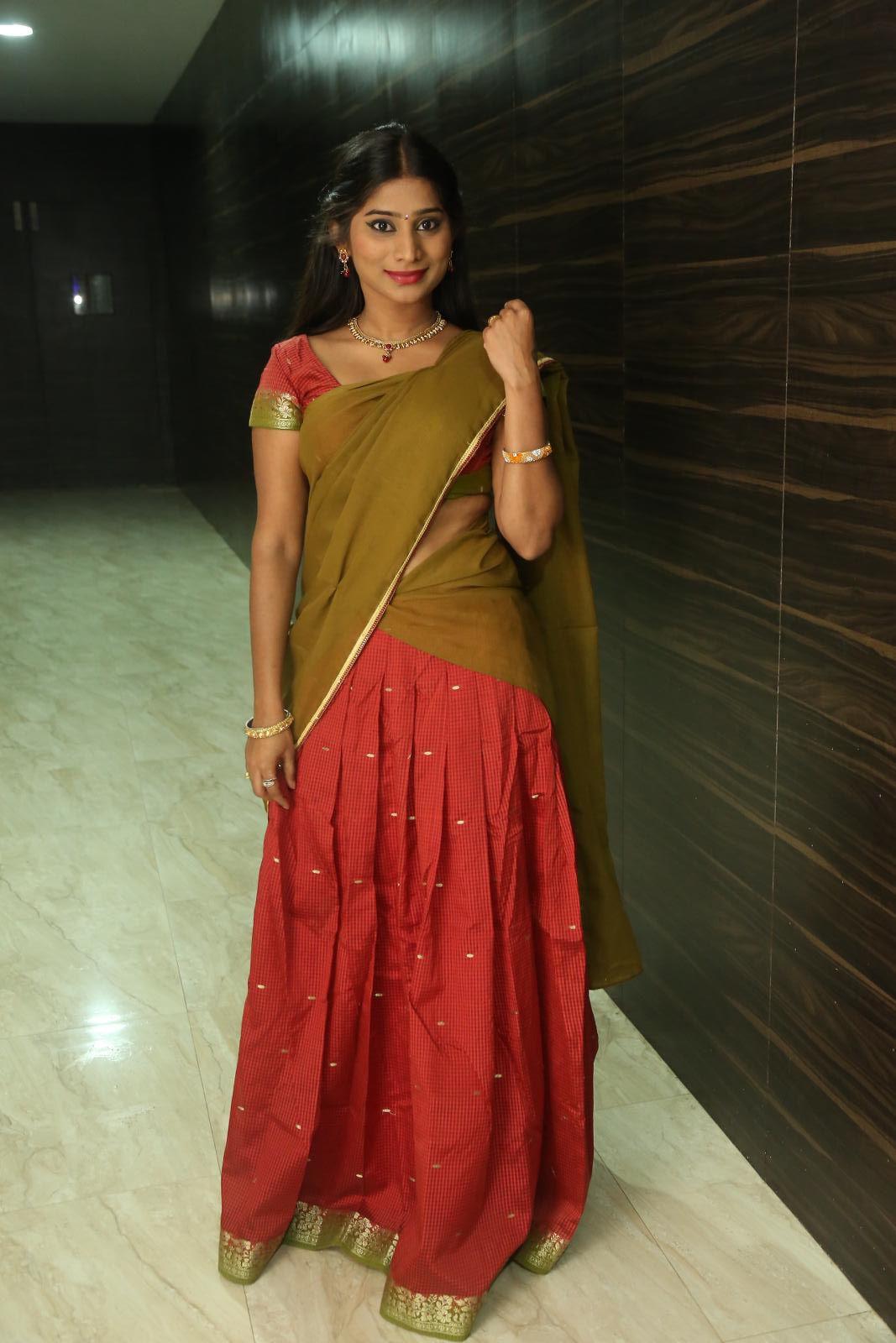 Midhuna Half Saree Pics