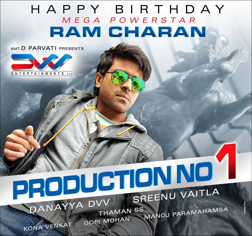 Ram Charan and  Srinu Vaitla Movie Birthday Wishes Poster