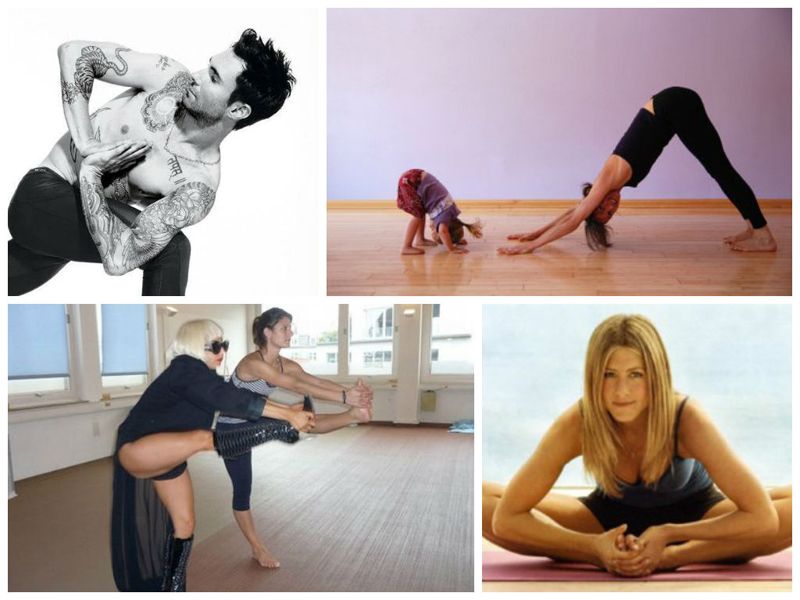 Rare Pics of celebrities Yoga Photos