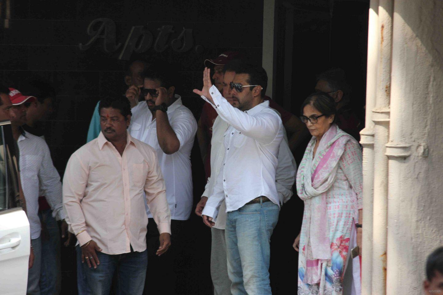 Salman Khan Photos At His Apartment