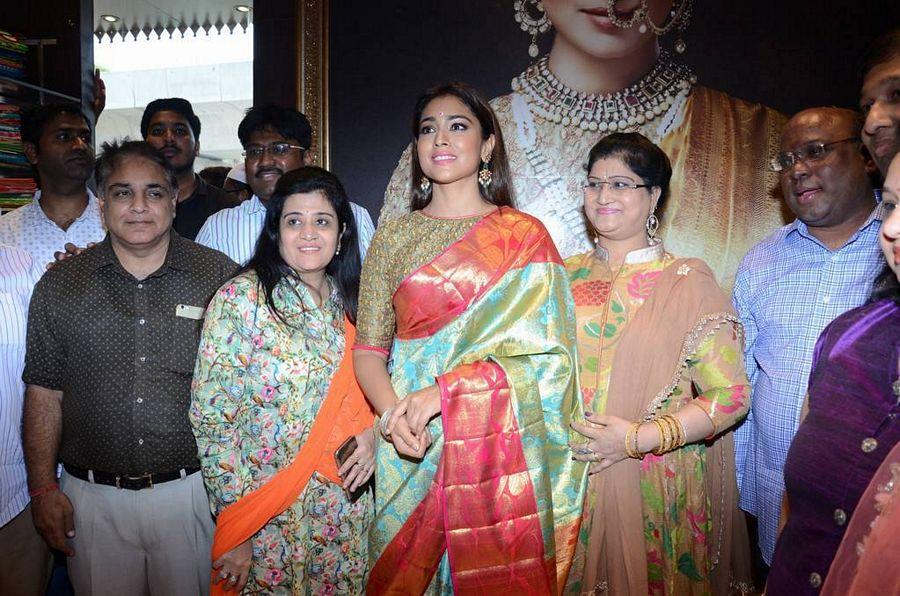Shriya Saran Stills At VRK Silks Showroom Launch At Secunderabad
