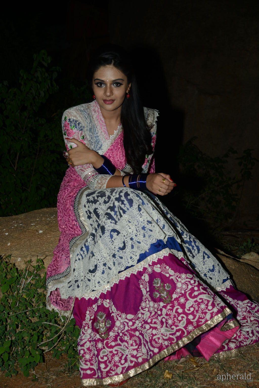 Sreemukhi Stills At Andhra Pori audio Launch