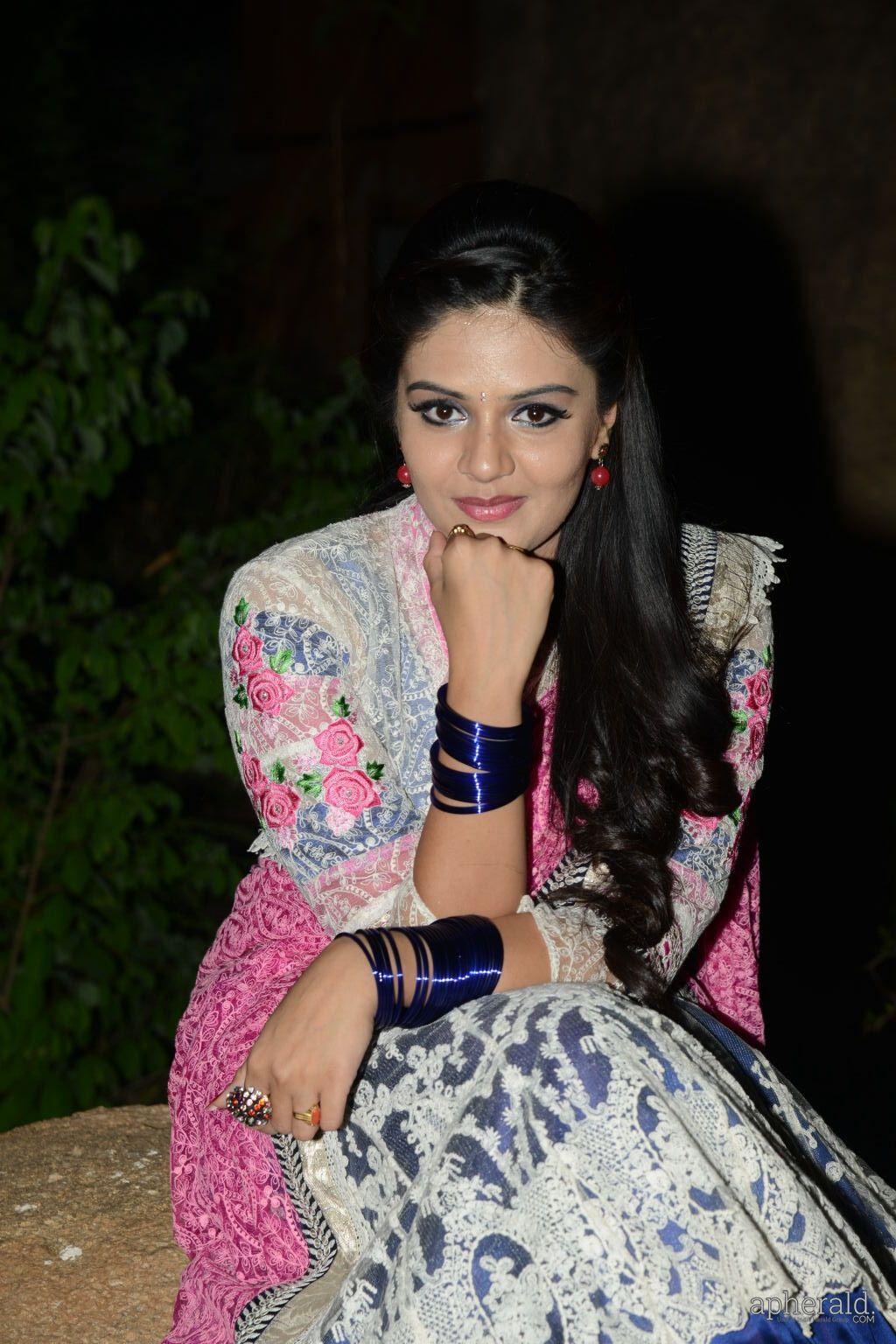 Sreemukhi Stills At Andhra Pori audio Launch