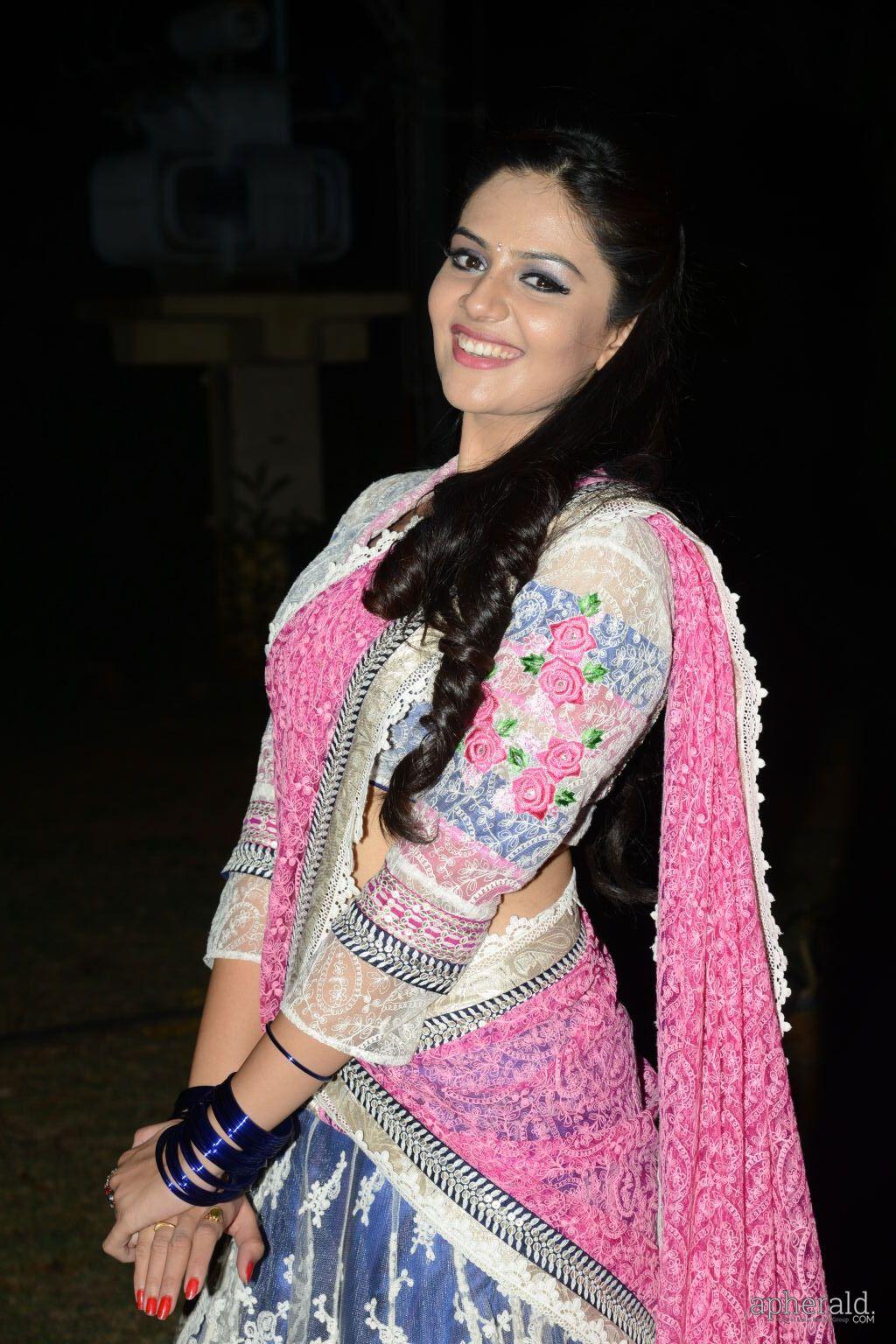 Sreemukhi Stills At Andhra Pori audio Launch