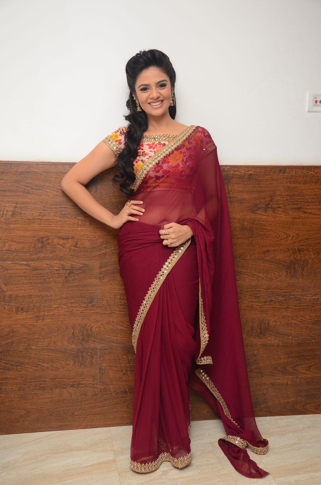 Srimukhi Pretty Saree Stills