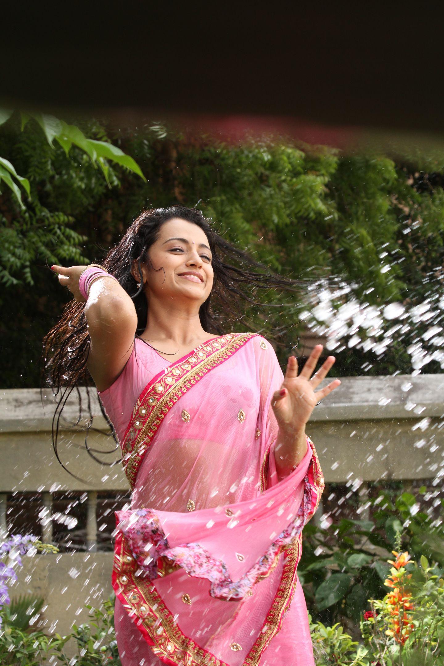 Trisha Wet Saree Hot Images