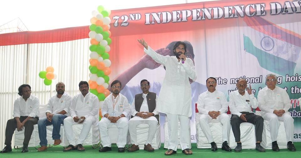 72nd Independence day celebrations at JanaSena Party office