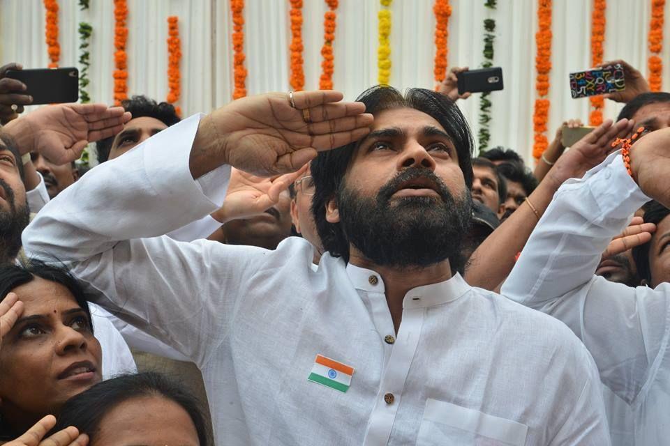 72nd Independence day celebrations at JanaSena Party office