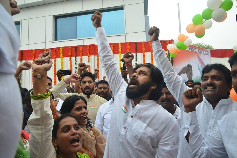 72nd Independence day celebrations at JanaSena Party office