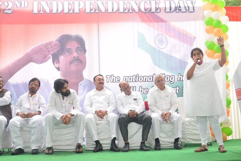 72nd Independence day celebrations at JanaSena Party office