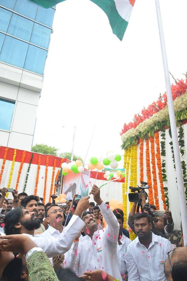 72nd Independence day celebrations at JanaSena Party office