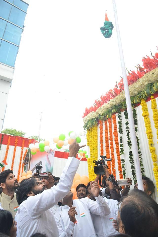 72nd Independence day celebrations at JanaSena Party office