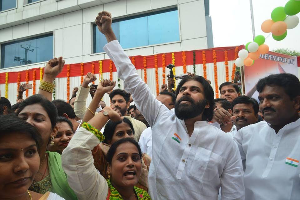 72nd Independence day celebrations at JanaSena Party office