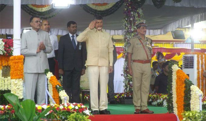 AP CM Chandrababu Participates in 72nd Independence Day Celebrations
